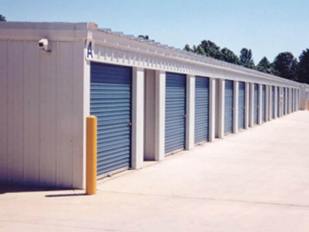 American Steel Buildings - Building with Blue Doors