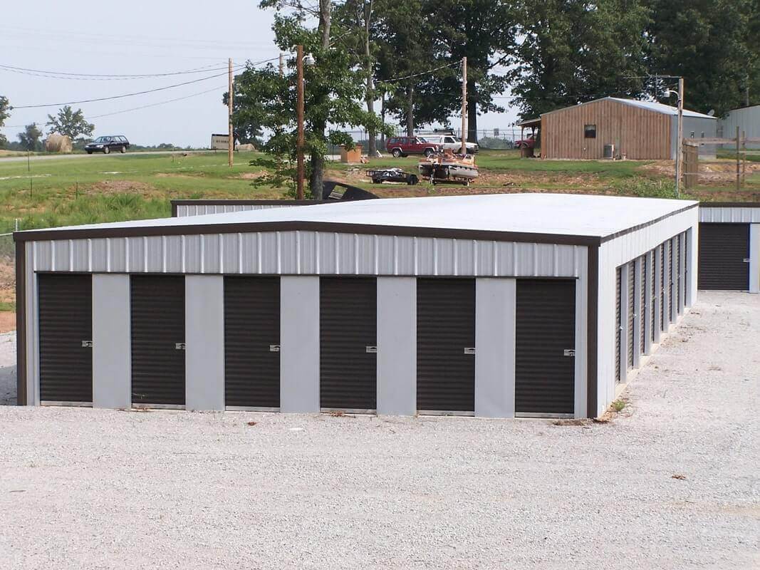 American Steel Buildings - Building with Black Doors